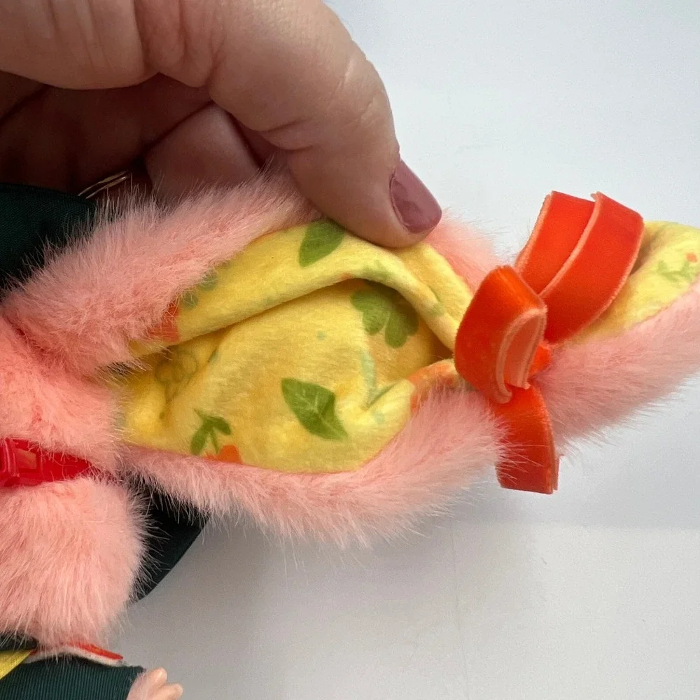 Baby Three Thailand Exclusive Explorer Pink Bunny Plush Keychain Red Glasses